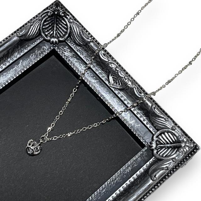 【新品】ジルコニア入☆立体クラウンプチネックレス < 女性アクセサリー/時計  【新品】ジルコニア入☆立体クラウンプチネックレス < 女性アクセサリー/時計の