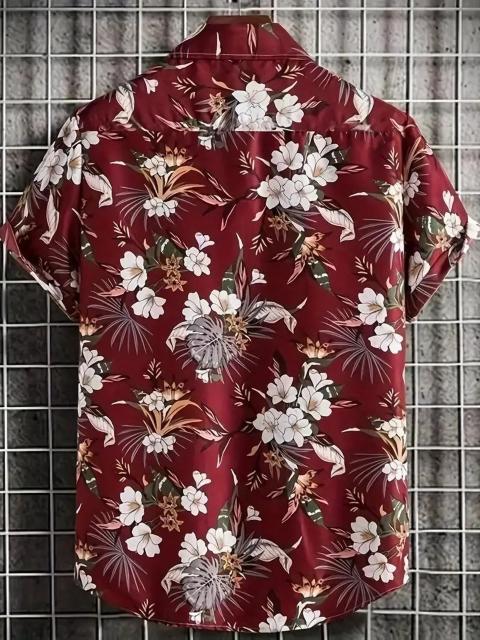 超お買い得1390円★メンズハワイアンフローラルグラフィックパターンプリントシャツ、半袖 USAサイズM(日本サイズXL相当) < 男性ファッション  超お買い得1390円★メンズハワイアンフローラルグラフィックパターンプリントシャツ、半袖 USAサイズM(日本サイズXL相当) < 男性ファッションの