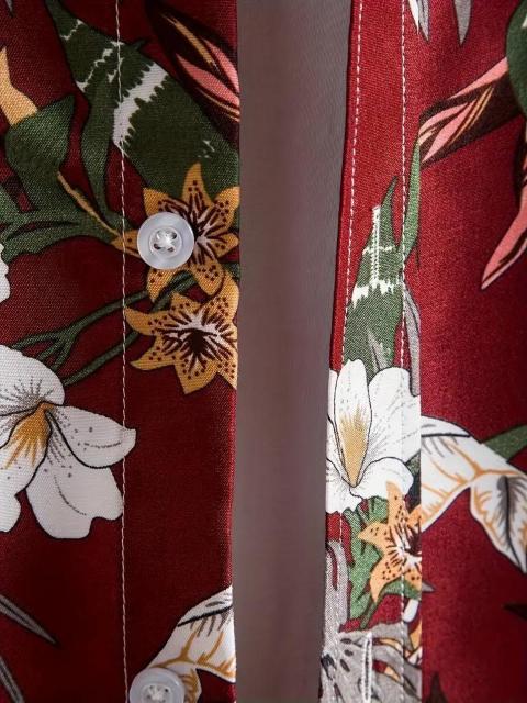 超お買い得1390円★メンズハワイアンフローラルグラフィックパターンプリントシャツ、半袖 USAサイズM(日本サイズXL相当) < 男性ファッション  超お買い得1390円★メンズハワイアンフローラルグラフィックパターンプリントシャツ、半袖 USAサイズM(日本サイズXL相当) < 男性ファッションの