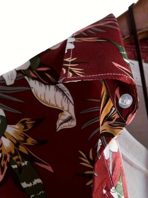 超お買い得1390円★メンズハワイアンフローラルグラフィックパターンプリントシャツ、半袖 USAサイズM(日本サイズXL相当) < 男性ファッション  超お買い得1390円★メンズハワイアンフローラルグラフィックパターンプリントシャツ、半袖 USAサイズM(日本サイズXL相当) < 男性ファッションの