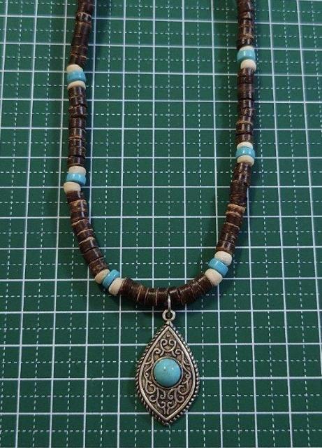 ココナッツターコイズネックレス☆メンズ・レディースネックレス   夏ネックレス   ターコイズネックレス  ウッドネックレス < 女性アクセサリー/時計  ココナッツターコイズネックレス☆メンズ・レディースネックレス   夏ネックレス   ターコイズネックレス  ウッドネックレス < 女性アクセサリー/時計の