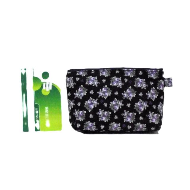 【21p幅】◆ANNA SUI◆アナスイ◆紫薔薇×黒地◆ファスナーポーチ < 女性ファッション 【21p幅】◆ANNA SUI◆アナスイ◆紫薔薇×黒地◆ファスナーポーチ < 女性ファッションの