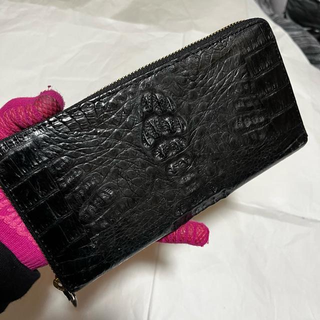 【クロコダイル】【エキゾチックレザー】 ラウンドファスナー / 長財布 / 黒 < 女性ファッション 【クロコダイル】【エキゾチックレザー】 ラウンドファスナー / 長財布 / 黒 < 女性ファッションの