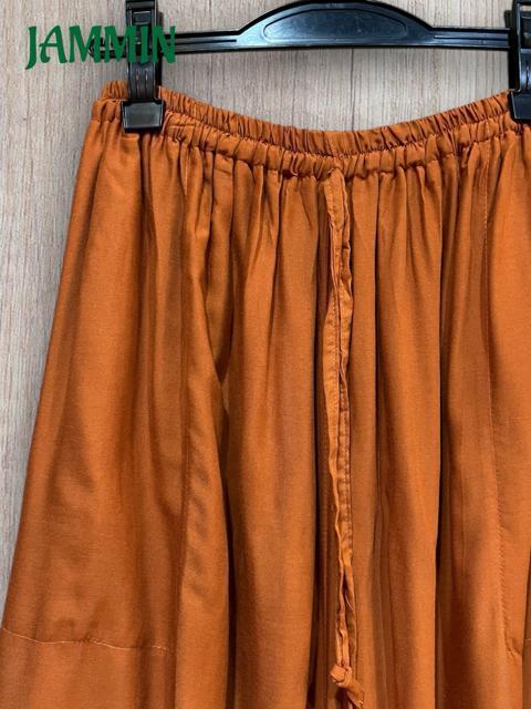 ゆったりワイドパンツ 金茶色 アジアン エスニック ヒッピー サイケ < 女性ファッション ゆったりワイドパンツ 金茶色 アジアン エスニック ヒッピー サイケ < 女性ファッションの