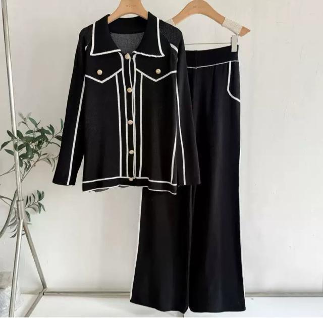 セットアップ ニット セーター ガウチョパンツ 大きいサイズ < 女性ファッション セットアップ ニット セーター ガウチョパンツ 大きいサイズ < 女性ファッションの