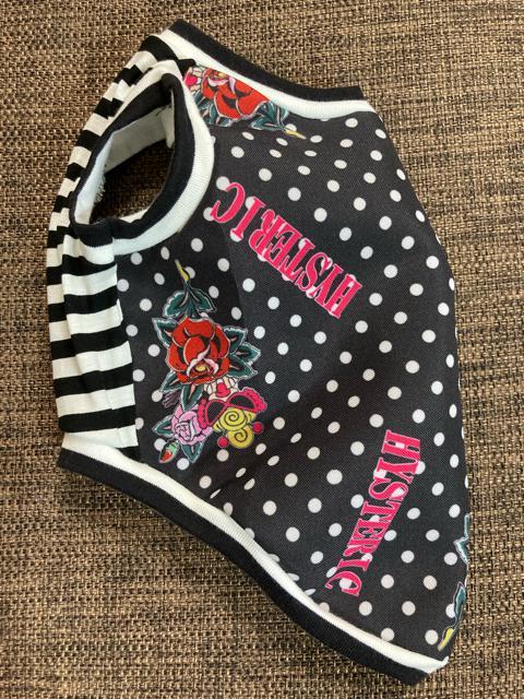 M★ハンドメイド ヒスミニ シャツ バラ柄 ドット 黒 ボーダー 犬服★ < ペット/手芸/園芸  M★ハンドメイド ヒスミニ シャツ バラ柄 ドット 黒 ボーダー 犬服★ < ペット/手芸/園芸の