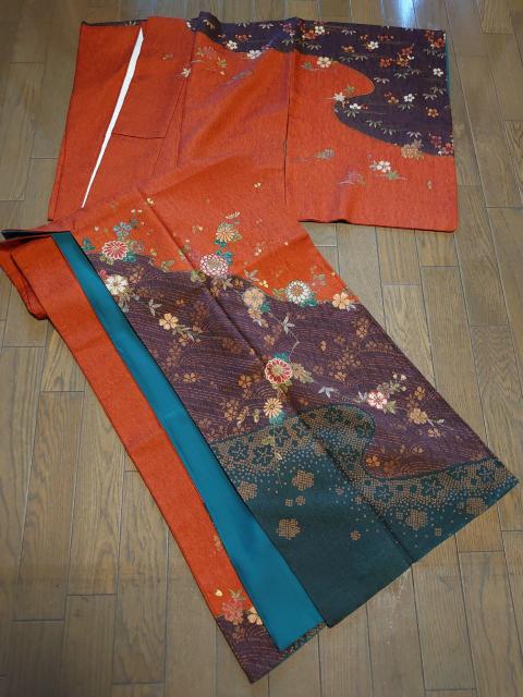 §USED、訪問着、金彩、立波草花文 < 女性ファッション  §USED、訪問着、金彩、立波草花文  < 女性ファッションの