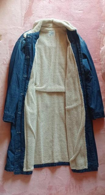 ★お洒落ゆったり可愛い♪裏地ボア軽量ふかふか暖か柔らか♪長袖ウォッシュドブルーデニムロングコート < 女性ファッション  ★お洒落ゆったり可愛い♪裏地ボア軽量ふかふか暖か柔らか♪長袖ウォッシュドブルーデニムロングコート  < 女性ファッションの