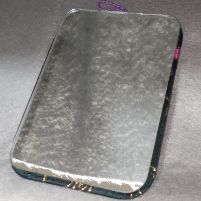 ちりめん ミニミラー ケース付き グリーン 手鏡 < 女性ファッション ちりめん ミニミラー ケース付き グリーン 手鏡 < 女性ファッションの