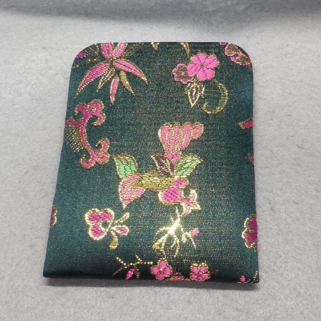 ちりめん ミニミラー ケース付き グリーン 手鏡 < 女性ファッション ちりめん ミニミラー ケース付き グリーン 手鏡 < 女性ファッションの