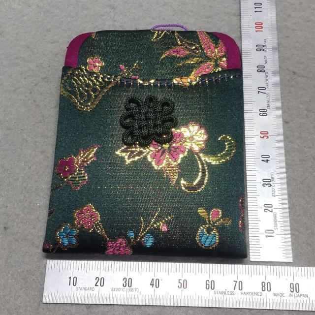 ちりめん ミニミラー ケース付き グリーン 手鏡 < 女性ファッション ちりめん ミニミラー ケース付き グリーン 手鏡 < 女性ファッションの