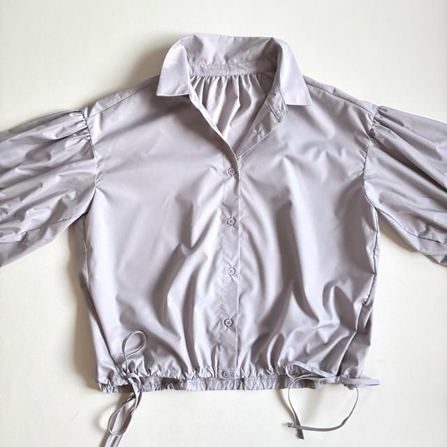 ◆美品◆セレクトショップ購入◆ボリューム袖ドロストシャツジャケット◆ライトグレー < 女性ファッション ◆美品◆セレクトショップ購入◆ボリューム袖ドロストシャツジャケット◆ライトグレー < 女性ファッションの