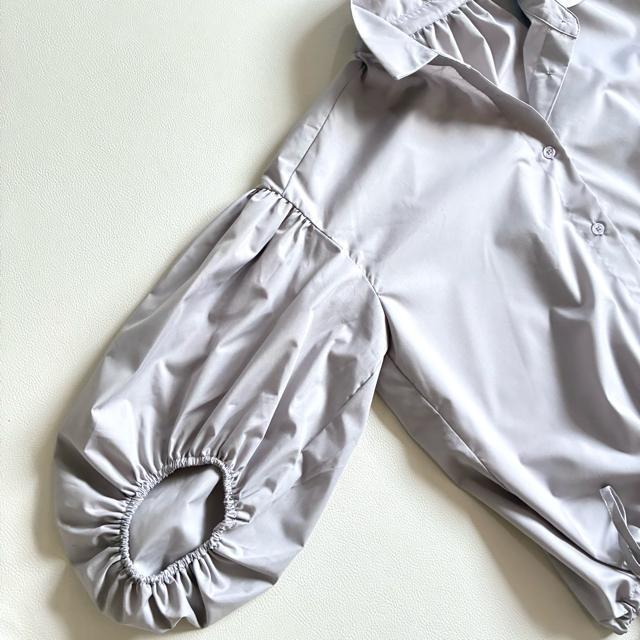 ◆美品◆セレクトショップ購入◆ボリューム袖ドロストシャツジャケット◆ライトグレー < 女性ファッション ◆美品◆セレクトショップ購入◆ボリューム袖ドロストシャツジャケット◆ライトグレー < 女性ファッションの
