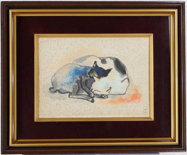 物故 小林哲夫 日本画4号「猫」 < ホビー 物故 小林哲夫 日本画4号「猫」 < ホビーの