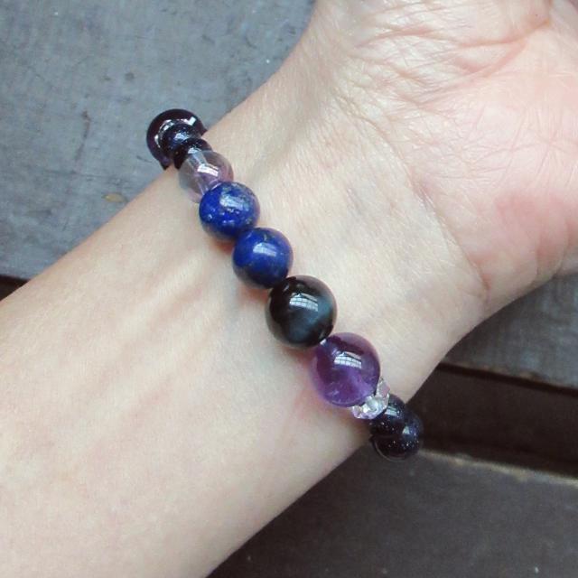 アメジストxホークアイxラピスラズリxコスモオーラ 天然石 < 女性アクセサリー/時計 アメジストxホークアイxラピスラズリxコスモオーラ 天然石 < 女性アクセサリー/時計の