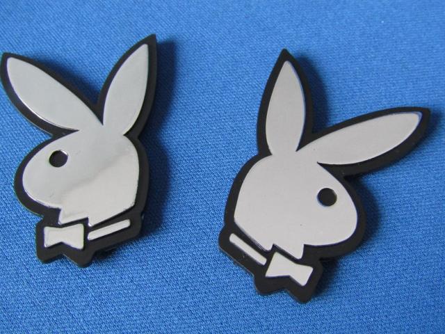 ●PLAY BOY プレイボーイ 左右SET 凹凸仕様 CH/BLACK ABS製クロームエンブレム < 自動車/バイク ●PLAY BOY プレイボーイ 左右SET 凹凸仕様 CH/BLACK ABS製クロームエンブレム < 自動車/バイク