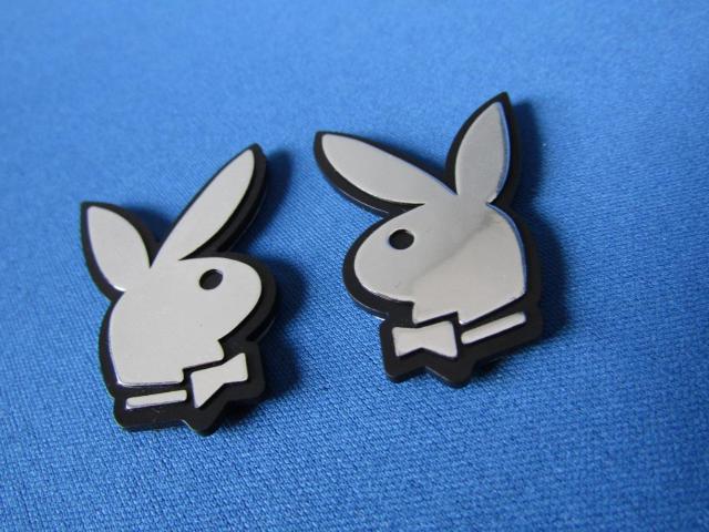 ●PLAY BOY プレイボーイ 左右SET 凹凸仕様 CH/BLACK ABS製クロームエンブレム < 自動車/バイク ●PLAY BOY プレイボーイ 左右SET 凹凸仕様 CH/BLACK ABS製クロームエンブレム < 自動車/バイク