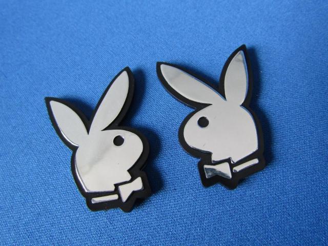 ●PLAY BOY プレイボーイ 左右SET 凹凸仕様 CH/BLACK ABS製クロームエンブレム < 自動車/バイク ●PLAY BOY プレイボーイ 左右SET 凹凸仕様 CH/BLACK ABS製クロームエンブレム < 自動車/バイク