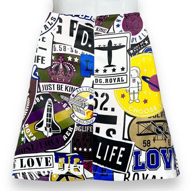 【新品】インパン内蔵☆ロゴマーク柄ミニスカート/パープル系 < 女性ファッション  【新品】インパン内蔵☆ロゴマーク柄ミニスカート/パープル系 < 女性ファッションの