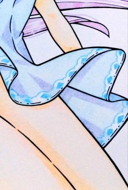 自作イラスト/B6/オリジナル/ひよことワンピースの女の子 < アニメ/コミック/キャラクター  自作イラスト/B6/オリジナル/ひよことワンピースの女の子 < アニメ/コミック/キャラクターの