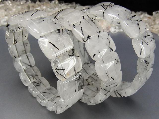 ブラックルチルクォーツミルキー天然石バングルブレスレット縦16mm強 < 女性アクセサリー/時計 ブラックルチルクォーツミルキー天然石バングルブレスレット縦16mm強 < 女性アクセサリー/時計の