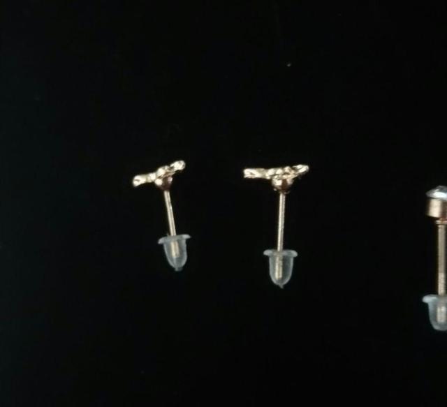 未使用 ピアス2点セット 小さめ クリアストーン 羽 ゴールドピアス < 女性アクセサリー/時計 未使用 ピアス2点セット 小さめ クリアストーン 羽 ゴールドピアス < 女性アクセサリー/時計の