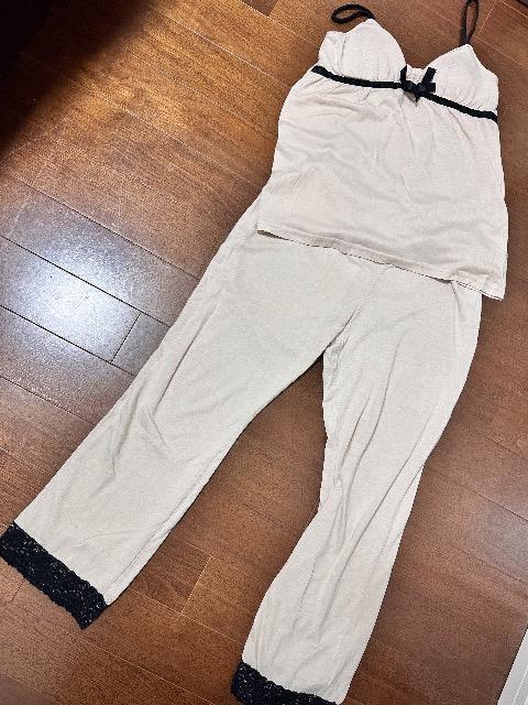 黒レース×ヌーディベージュキャミセットアップ キャミのみ < 女性ファッション 黒レース×ヌーディベージュキャミセットアップ キャミのみ < 女性ファッションの