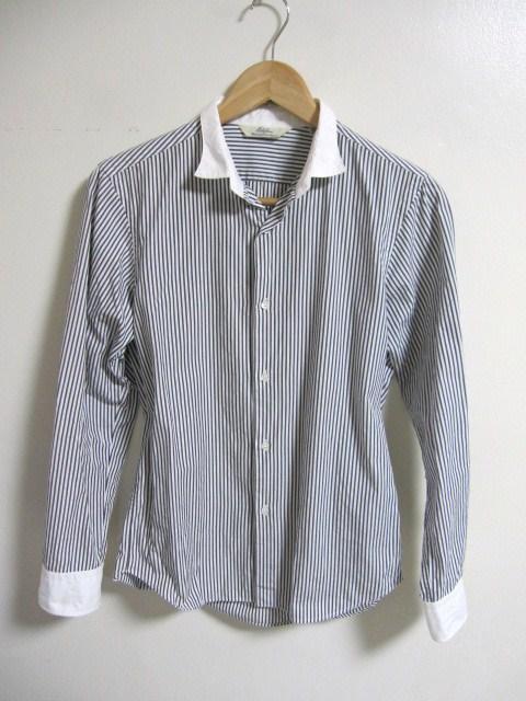 □EDIFICE/エディフィス ストライプ ドレスシャツ/ビジネスシャツ/S(38)ホワイト < ブランド □EDIFICE/エディフィス ストライプ ドレスシャツ/ビジネスシャツ/S(38)ホワイト < ブランドの