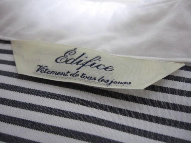 □EDIFICE/エディフィス ストライプ ドレスシャツ/ビジネスシャツ/S(38)ホワイト < ブランド □EDIFICE/エディフィス ストライプ ドレスシャツ/ビジネスシャツ/S(38)ホワイト < ブランドの