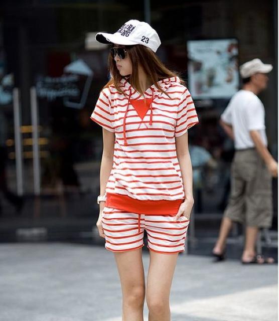 人気☆NEW☆ボーダーP上下セット☆RED < 女性ファッション  人気☆NEW☆ボーダーP上下セット☆RED  < 女性ファッションの