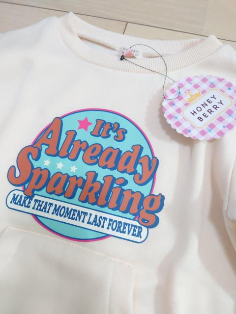 新品未使用タグ付き 裏起毛キッズトップスサイズ ホワイト 110cm < キッズ/ベビー  新品未使用タグ付き 裏起毛キッズトップスサイズ ホワイト 110cm < キッズ/ベビーの