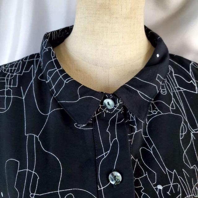 込み★新品★ラ・チャーマー★ゆったり使用!柄ロングブラウス★ < 女性ファッション  込み★新品★ラ・チャーマー★ゆったり使用!柄ロングブラウス★ < 女性ファッションの