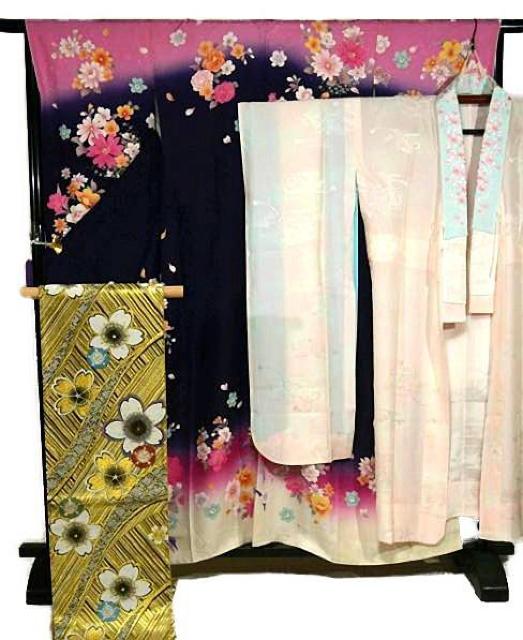 振袖 袋帯 長襦袢セット 中古 送料無料 身丈160cm 裄丈66cm 長さ446cm 最高峰 新品同様 銀通し T3587 < 女性ファッション  振袖 袋帯 長襦袢セット 中古 送料無料 身丈160cm 裄丈66cm 長さ446cm 最高峰 新品同様 銀通し T3587 < 女性ファッションの