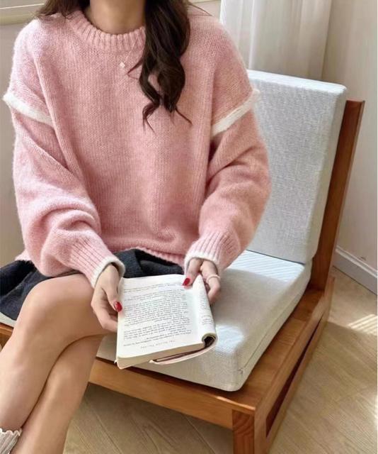 送料無料 新品 ゆったりニットトップスラウンドネック冬服 < 女性ファッション  送料無料 新品 ゆったりニットトップスラウンドネック冬服 < 女性ファッションの