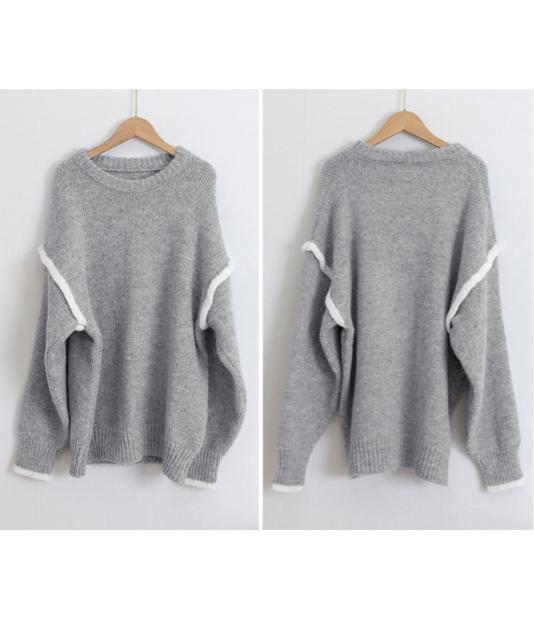 送料無料 新品 ゆったりニットトップスラウンドネック冬服 < 女性ファッション  送料無料 新品 ゆったりニットトップスラウンドネック冬服 < 女性ファッションの