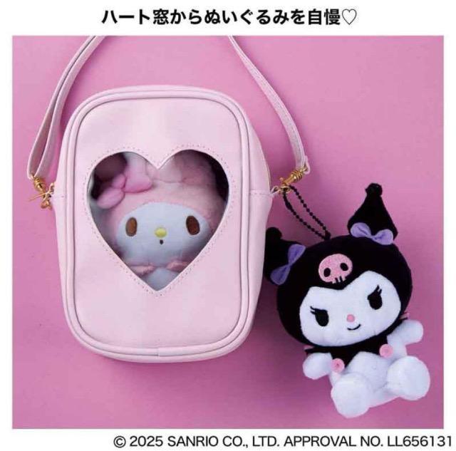 sweet雑誌付録★マイメロディ&クロミ★ハート窓ポーチポシェット < アニメ/コミック/キャラクター  sweet雑誌付録★マイメロディ&クロミ★ハート窓ポーチポシェット < アニメ/コミック/キャラクターの