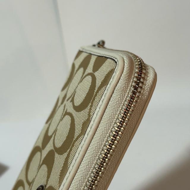 美品 coach コーチ 長財布 キャンバス ラウンドジップ C1544 ベージュ < ブランド 美品 coach コーチ 長財布 キャンバス ラウンドジップ C1544 ベージュ < ブランドの