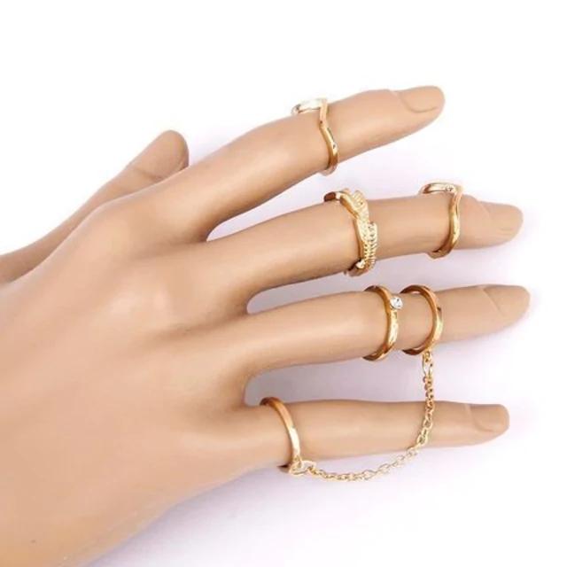 今回のみ400円★チェーン6点セット指輪 合金・リング < 女性アクセサリー/時計 今回のみ400円★チェーン6点セット指輪 合金・リング < 女性アクセサリー/時計の