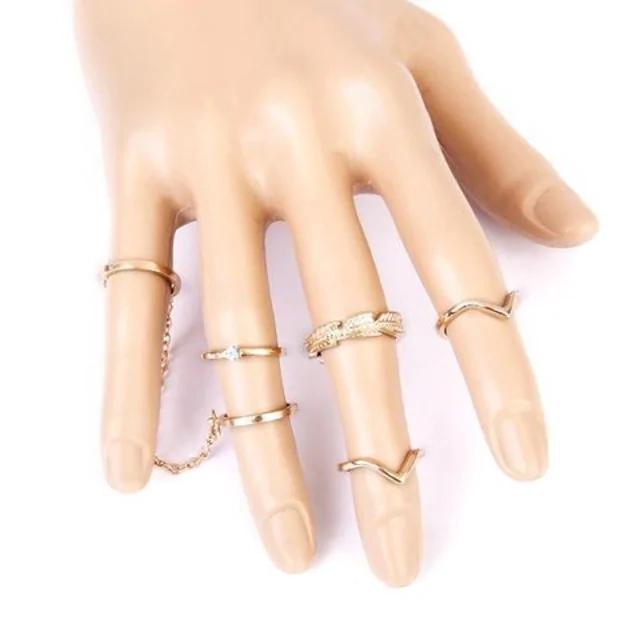 今回のみ400円★チェーン6点セット指輪 合金・リング < 女性アクセサリー/時計 今回のみ400円★チェーン6点セット指輪 合金・リング < 女性アクセサリー/時計の