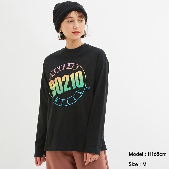 GUロングT(長袖)BH,90210B JN+E ビバヒル ビバリーヒルズ 大型店限定 XSサイズ ブラック 黒 < ブランド  GUロングT(長袖)BH,90210B JN+E ビバヒル ビバリーヒルズ 大型店限定 XSサイズ ブラック 黒  < ブランドの