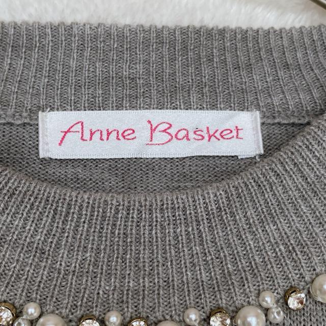 Anne Basket ビジュー パール キャプスリーブ 半袖 ニット トップス N2m < 女性ファッション  Anne Basket ビジュー パール キャプスリーブ 半袖 ニット トップス N2m < 女性ファッションの