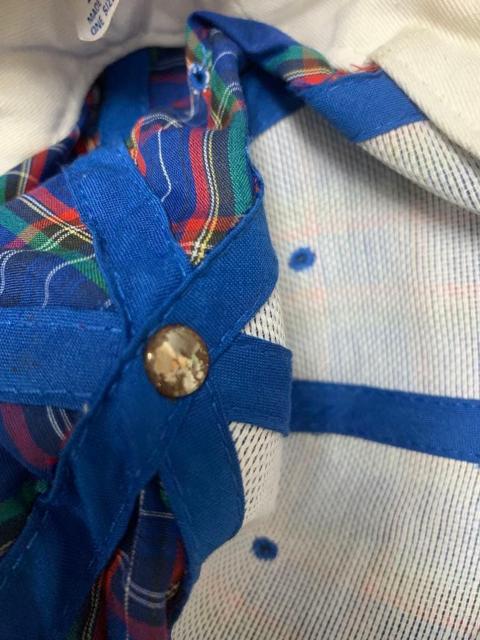 �V�i 90s �ƐԂ̃`�F�b�N���L���b�v �� �j���t�@�b�V������ 