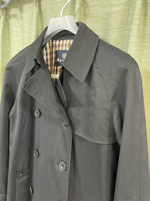 Aquascutum �g�����`�R�[�g �� ���f�B�[�X�@�A�N�A�X�L���[�^���@�R�[�g�T�C�YM  �u���b�N �g�����`�R�[�g �C���O�����h �� �u�����h�� 