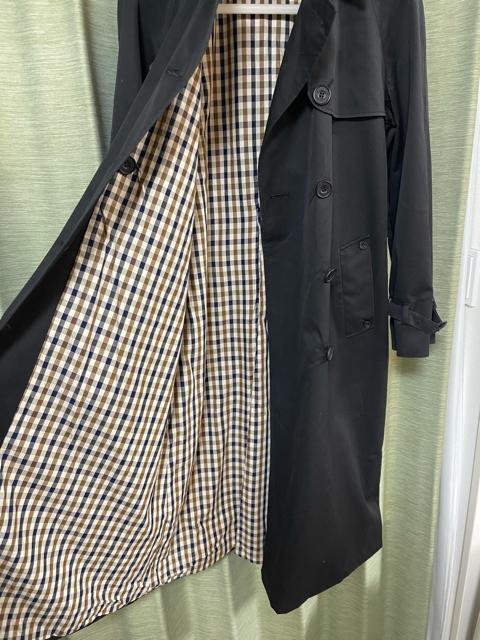 Aquascutum �g�����`�R�[�g �� ���f�B�[�X�@�A�N�A�X�L���[�^���@�R�[�g�T�C�YM  �u���b�N �g�����`�R�[�g �C���O�����h �� �u�����h�� 