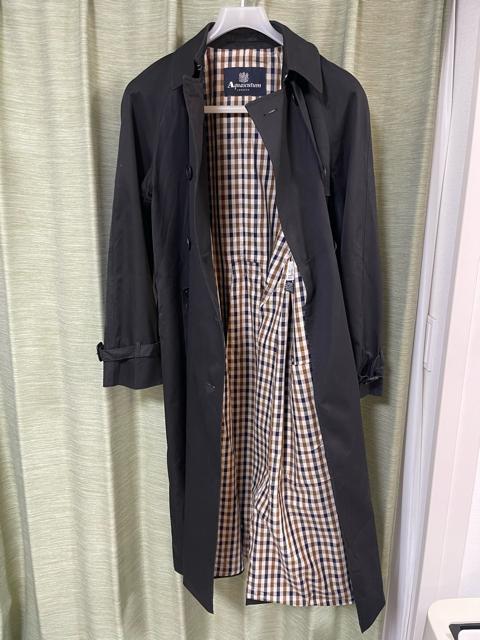 Aquascutum �g�����`�R�[�g �� ���f�B�[�X�@�A�N�A�X�L���[�^���@�R�[�g�T�C�YM  �u���b�N �g�����`�R�[�g �C���O�����h �� �u�����h�� 
