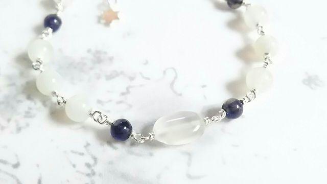 *月光とアイオライトのブレスレット*SF 18064 < 女性アクセサリー/時計 *月光とアイオライトのブレスレット*SF 18064 < 女性アクセサリー/時計の