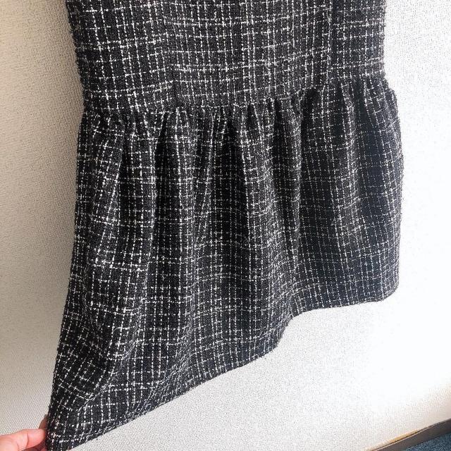 ◆AG by aquagirl/エージーバイアクアガール◆ツイードミニワンピース★ブラックM*高見えアイテム♪ < ブランド  ◆AG by aquagirl/エージーバイアクアガール◆ツイードミニワンピース★ブラックM*高見えアイテム♪ < ブランドの