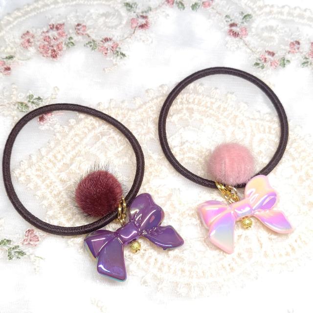 ハンドメイド☆ヘアゴム☆2個セット < 女性ファッション ハンドメイド☆ヘアゴム☆2個セット < 女性ファッションの