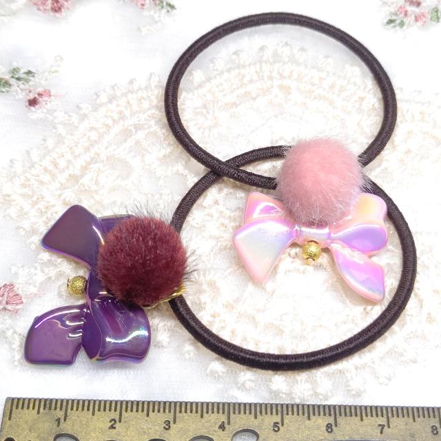 ハンドメイド☆ヘアゴム☆2個セット < 女性ファッション ハンドメイド☆ヘアゴム☆2個セット < 女性ファッションの