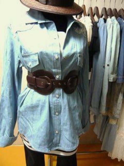 《New》雑誌掲載★レザーコルセット風*ワイド太ゴムベルト<ブラウン> < 女性ファッション  《New》雑誌掲載★レザーコルセット風*ワイド太ゴムベルト<ブラウン>  < 女性ファッションの